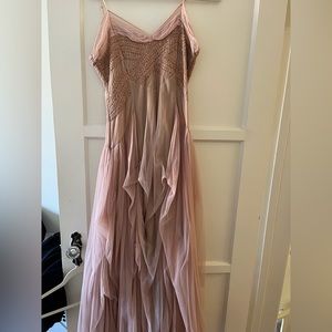 Pink wedding dress from Modcloth.